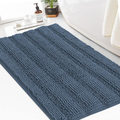 Turquoize Bathroom Runner Rug 17"x47", Soft Absorbent Chenille Bath Rug