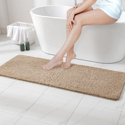 MIULEE Dark Purple Bathroom Rugs Soft Small Microfiber Bath Mat 16x24 Inch
