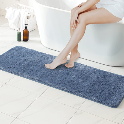 MIULEE Dark Purple Bathroom Rugs Soft Small Microfiber Bath Mat 16x24 Inch