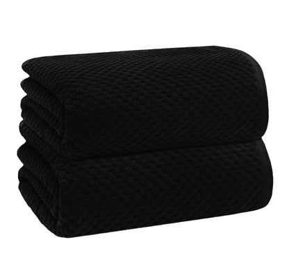 COTTON CRAFT Euro Spa Waffle Weave Bath Towels - Set of 4 Grey Towels