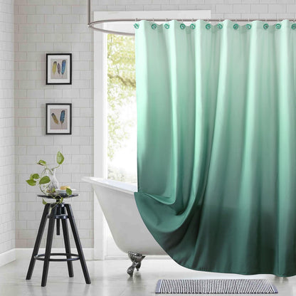 Fabric Shower Curtain, Blue Shower Curtain, Plolyester Ombre Shower Curtains for Bathroom, Modern Decorative Bathroom Curtains, 72" W x 72" H