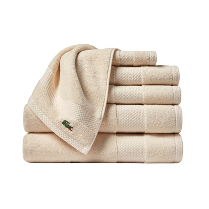 Lacoste Heritage 100% Supima Cotton Bath Towel 30" x 54", White