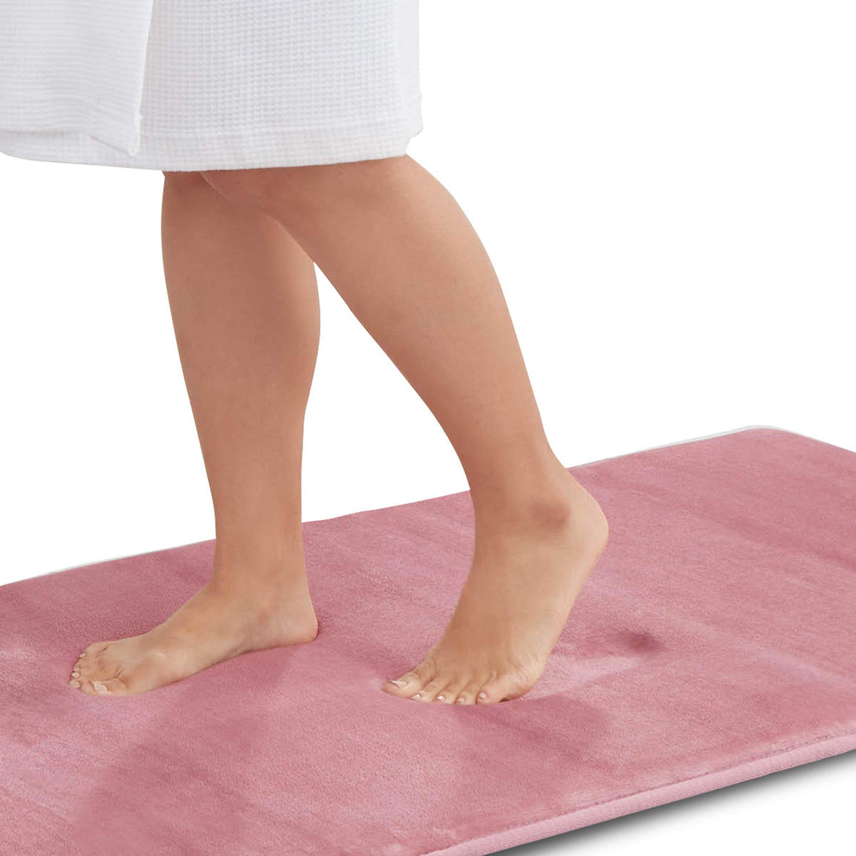 Memory Foam Bath Mat Non Slip Absorbent Super Cozy Velvet Bathroom Rug Carpet (20 inches X 32 inches, Grey)