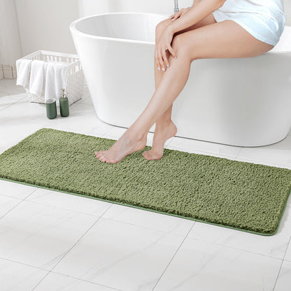 MIULEE Dark Purple Bathroom Rugs Soft Small Microfiber Bath Mat 16x24 Inch