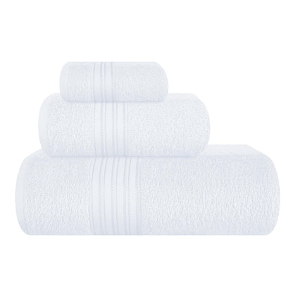 BOUTIQUO 6 Pack Cotton Towel Set, Contains 2 Bath Towels 28x55 inch, 2 Hand Towels 16x24 inch & 2 Wash Coths 12x12 inch, Ideal Everyday use, Ultra Soft Compact & Lightweight - Purple