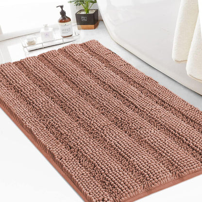 Turquoize Bathroom Runner Rug 17"x47", Soft Absorbent Chenille Bath Rug