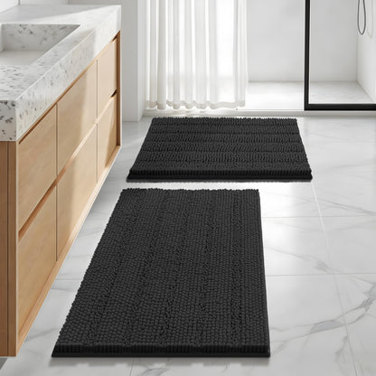 Bcoimo Bath Rug Mat,48x24 High Absorbent Latte Long Bathroom Runner Rugs
