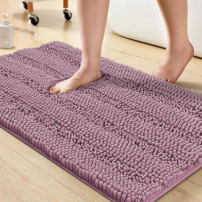 Turquoize Bathroom Runner Rug 17"x47", Soft Absorbent Chenille Bath Rug