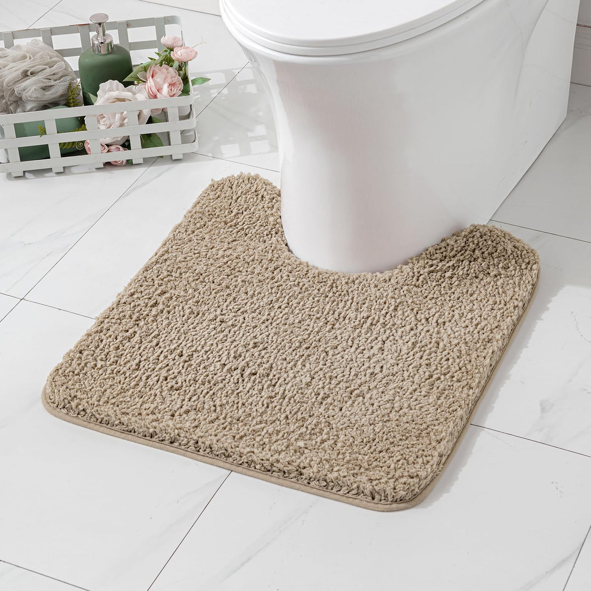 MIULEE Dark Purple Bathroom Rugs Soft Small Microfiber Bath Mat 16x24 Inch