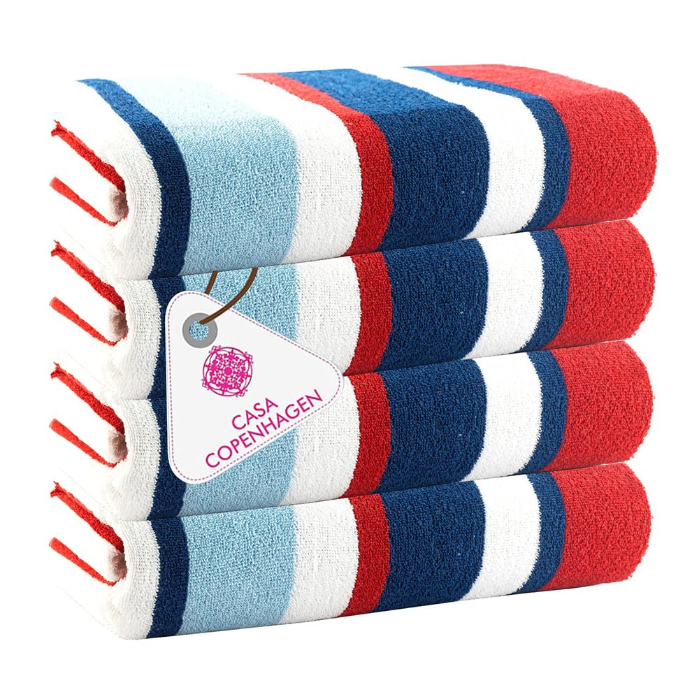 CASA COPENHAGEN Solitaire 6 Pieces Towel Set- Midnight Black, 600 GSM 2 Bath Towel 2 Hand Towel 2 Washcloth, Designed in Denmark Made of Soft Egyptian Cotton for Bathroom, Kitchen & Shower