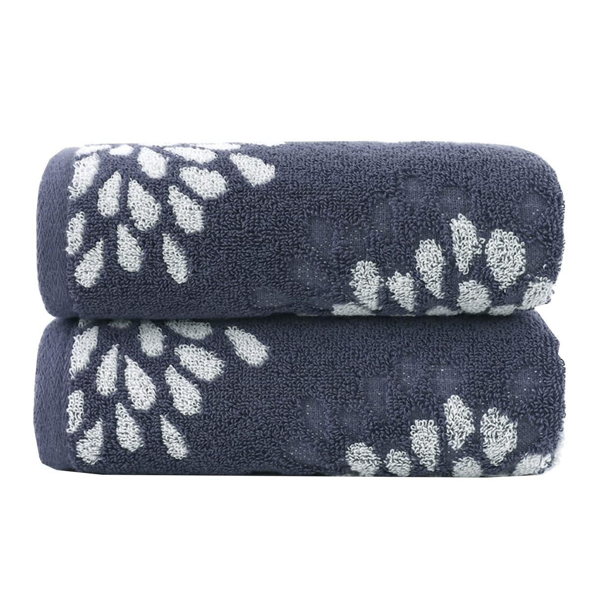 Pidada Hydrangea Floral Cotton Hand Towels Set of 4