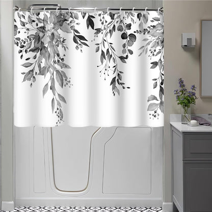 Blue and Green Eucalyptus Shower Window Curtain 40x36 Inch