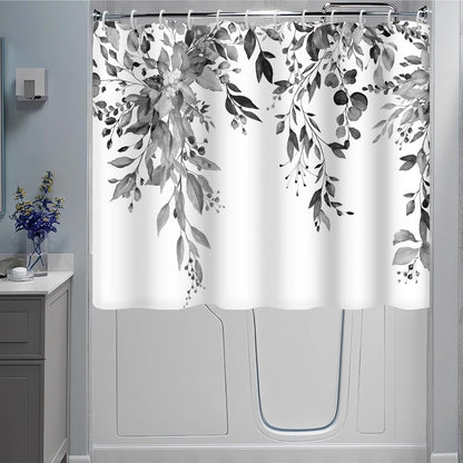 Blue and Green Eucalyptus Shower Window Curtain 40x36 Inch