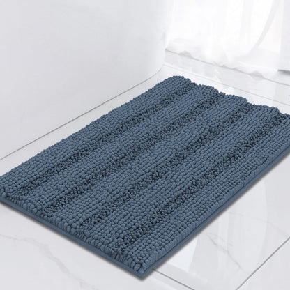 Turquoize Bathroom Runner Rug 17"x47", Soft Absorbent Chenille Bath Rug