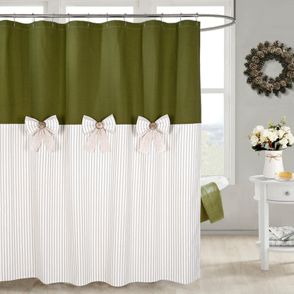 DOSLY IDÉES Farmhouse Black Shower Curtain, 72x72 inch