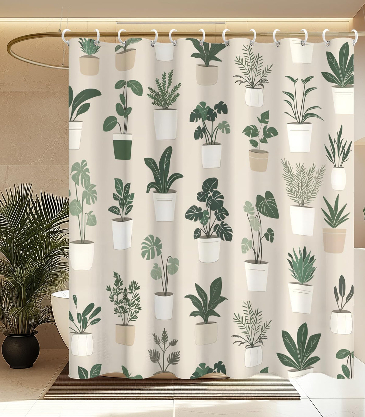 MAMUSE Shower Curtain for Bathroom - Cute Aesthetic Decorative Modern Girly Unique Girls Design Pretty Women Waterproof Fabric Cloth Cortinas de Baño Bathtub 72 x 72 Inch, Leopard Print