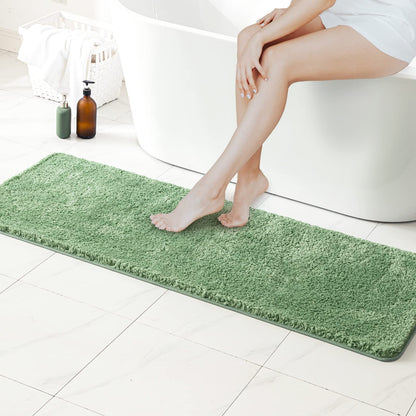 MIULEE Dark Purple Bathroom Rugs Soft Small Microfiber Bath Mat 16x24 Inch