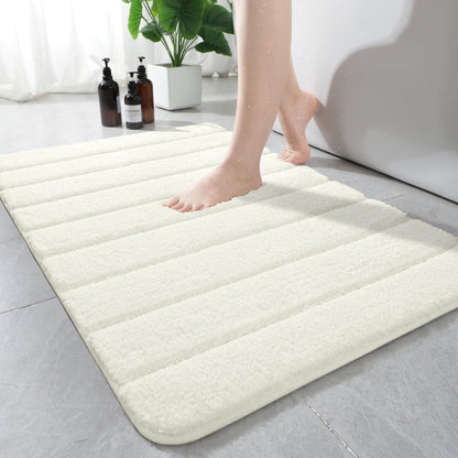 AROGAN Luxury Long Bathroom Runner Rugs 24x60 Inch Bath Rug Non Slip, Black