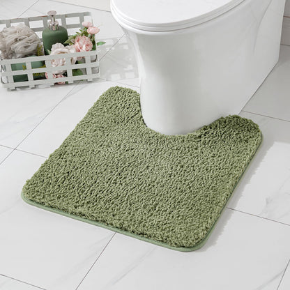MIULEE Dark Purple Bathroom Rugs Soft Small Microfiber Bath Mat 16x24 Inch