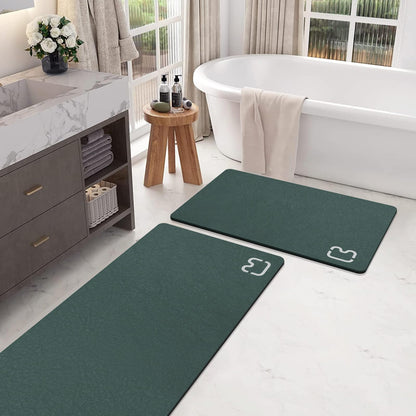 RUERYA Grey Long Bathroom Rugs Large Stone Bath Mats for Bathroom,15.7"x47"
