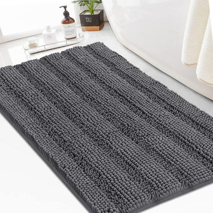 Turquoize Bathroom Runner Rug 17"x47", Soft Absorbent Chenille Bath Rug