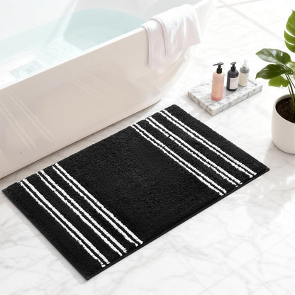 3 Pcs Ombre Bath Mat Set for Bathroom, Non Slip Ultra Soft and Thick Water Absorbent Bath Carpet, Machine Washable & Quick Dry Bathroom Rug, for Bedroom Door Living Room,Green