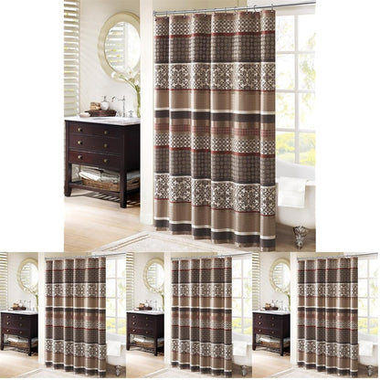Madison Park Taupe Shower Curtain, 72"x72"