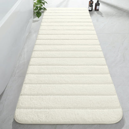 AROGAN Luxury Long Bathroom Runner Rugs 24x60 Inch Bath Rug Non Slip, Black