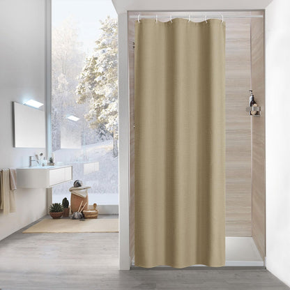 Sage Green Luxury Heavyweight Textured Fabric Shower Curtain Hotel,72x72