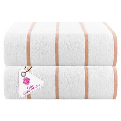 CASA COPENHAGEN Solitaire 6 Pieces Towel Set- Midnight Black, 600 GSM 2 Bath Towel 2 Hand Towel 2 Washcloth, Designed in Denmark Made of Soft Egyptian Cotton for Bathroom, Kitchen & Shower