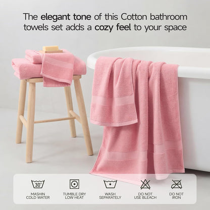 ecolook Ultra Soft 6-Piece Towel Set, 100% Cotton