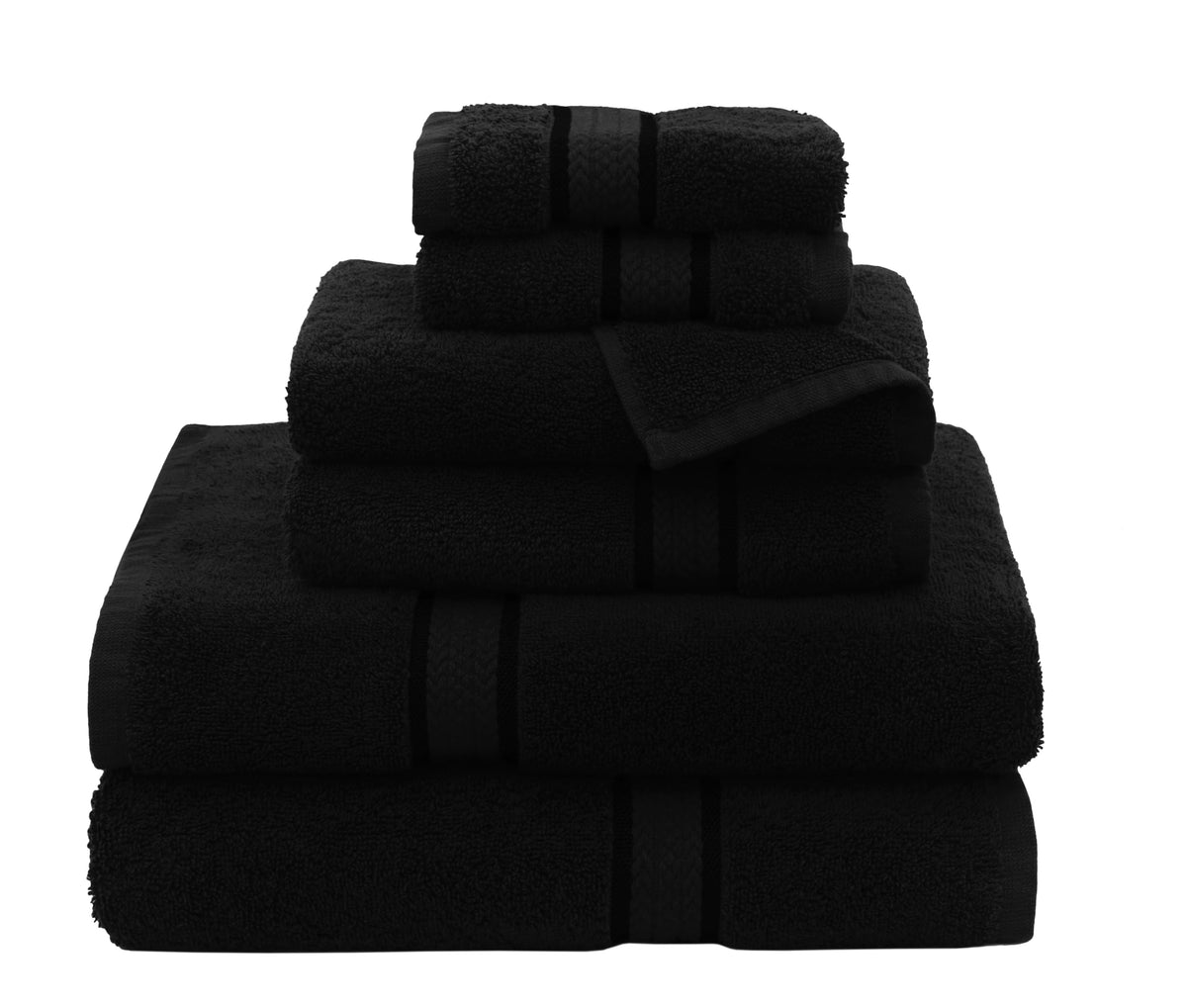 COTTON CRAFT Ultra Soft 6 Piece Towel Set - 100% Cotton Towels - Burgundy