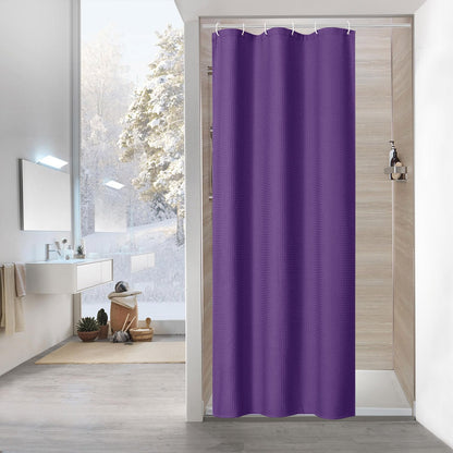 Sage Green Luxury Heavyweight Textured Fabric Shower Curtain Hotel,72x72