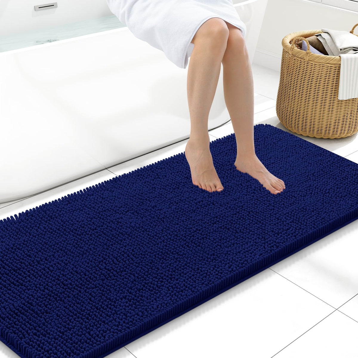Arotive Bathroom Rugs 24x16, Soft Absorbent Shaggy Chenille Bath Rugs