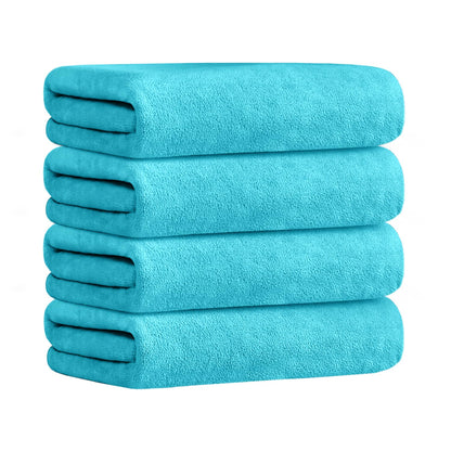 JML Microfiber Bath Towels, Bath Towel Set (6 Pack, 27" x 55") - Extra Absorbent and Fast Drying,Multipurpose Microfiber Towel for Bath, Beach, Pool, Sports, Yoga - Grey
