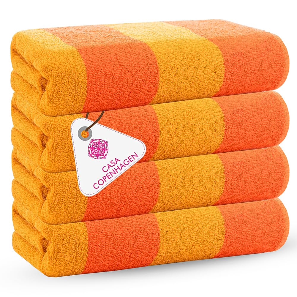 CASA COPENHAGEN Solitaire 6 Pieces Towel Set- Midnight Black, 600 GSM 2 Bath Towel 2 Hand Towel 2 Washcloth, Designed in Denmark Made of Soft Egyptian Cotton for Bathroom, Kitchen & Shower