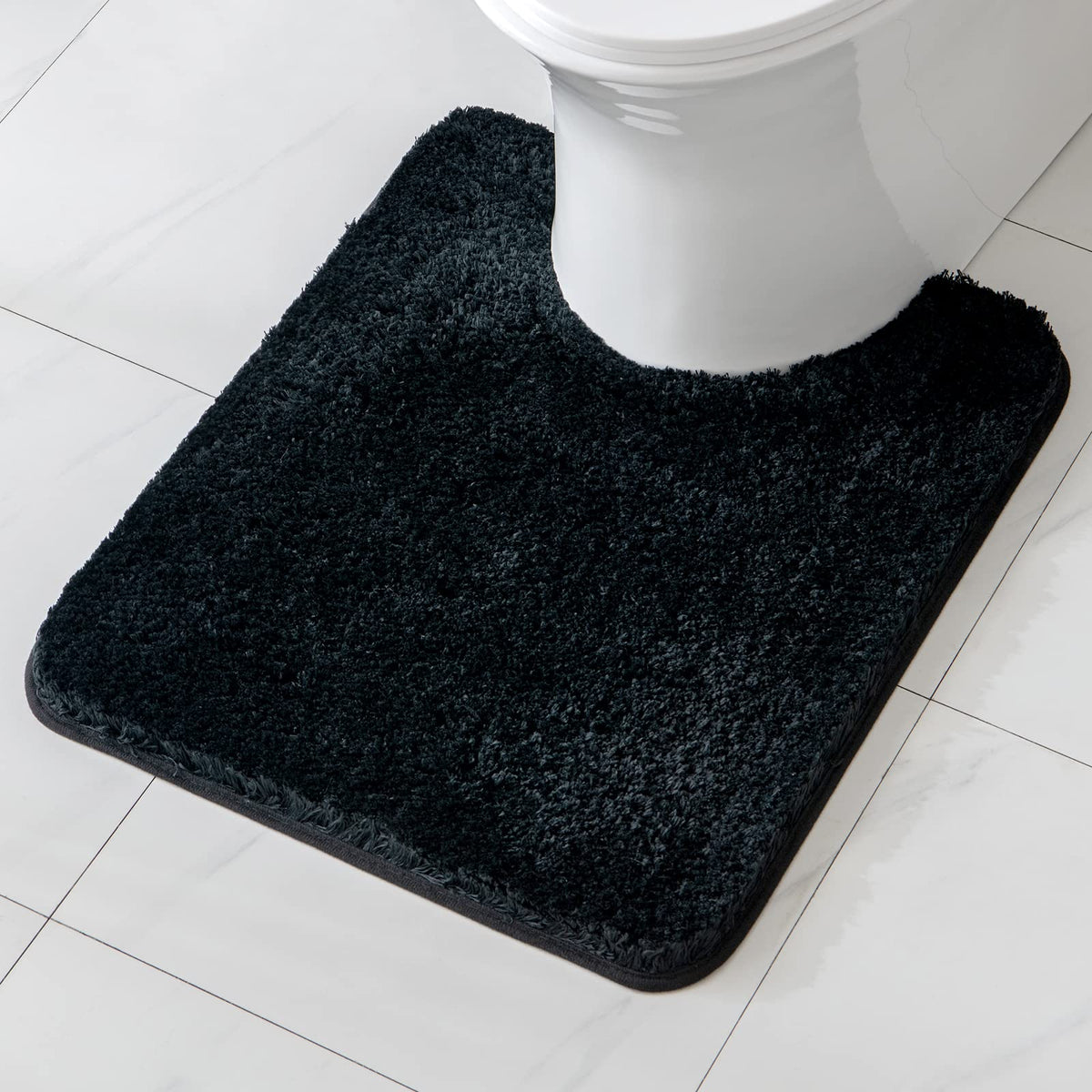 MIULEE Dark Purple Bathroom Rugs Soft Small Microfiber Bath Mat 16x24 Inch