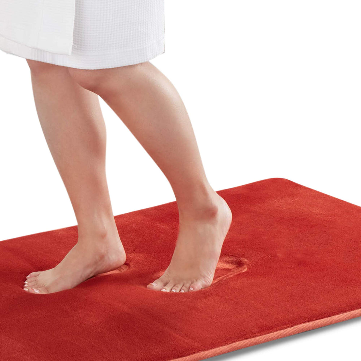 Memory Foam Bath Mat Non Slip Absorbent Super Cozy Velvet Bathroom Rug Carpet (20 inches X 32 inches, Grey)