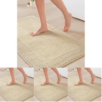 Madison Park Splendor Reversible 100% Cotton Bath Rug, 21 x 34, White
