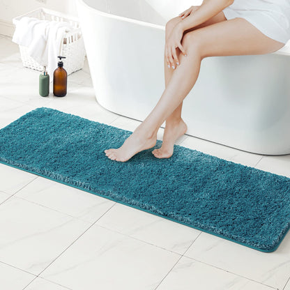 MIULEE Dark Purple Bathroom Rugs Soft Small Microfiber Bath Mat 16x24 Inch