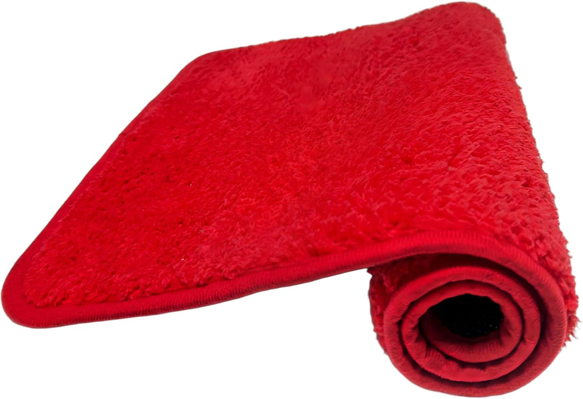 Black Bathroom Rugs Sets 3Piece Bath Mat Solid Bath Rug Floor Mats Washable Shower Rug with U-Shaped Contour Rug Toilet Lid Cover