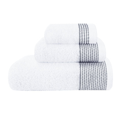 Belizzi Home 100% Cotton Ultra Soft 6 Pack Towel Set, Contains 2 Bath Towels 28x55 inchs, 2 Hand Towels 16x24 inchs & 2 Washcloths 12x12 inchs, Compact Lightweight & Highly Absorbant - Black