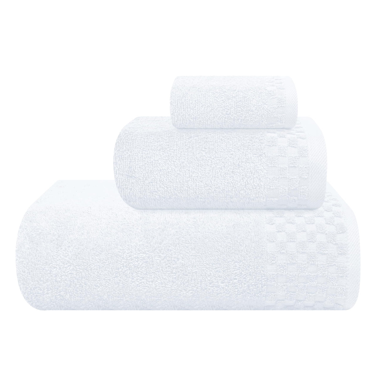 MyOwn Premium Cotton 6 Pack Towel Set for Bathroom, Contains 2 Bath Towels 28x55 inch, 2 Hand Towels 16x24 inch & 2 Wash Coths 12x12 inch, Ideal Everyday use, Compact & Lightweight - Black