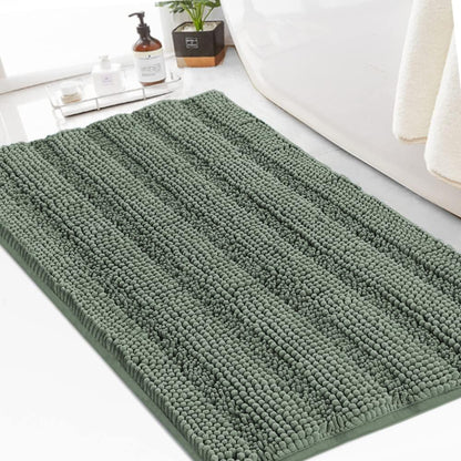 Turquoize Bathroom Runner Rug 17"x47", Soft Absorbent Chenille Bath Rug