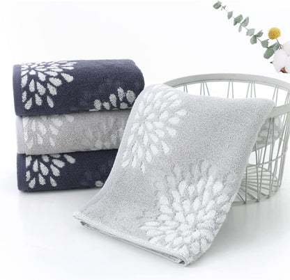 Pidada Hydrangea Floral Cotton Hand Towels Set of 4