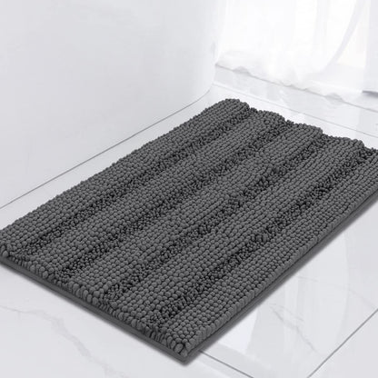Turquoize Bathroom Runner Rug 17"x47", Soft Absorbent Chenille Bath Rug