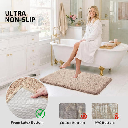 ILANGO Bathroom Rugs 32" × 20", Extra Soft Absorbent Microfiber Bath Rugs