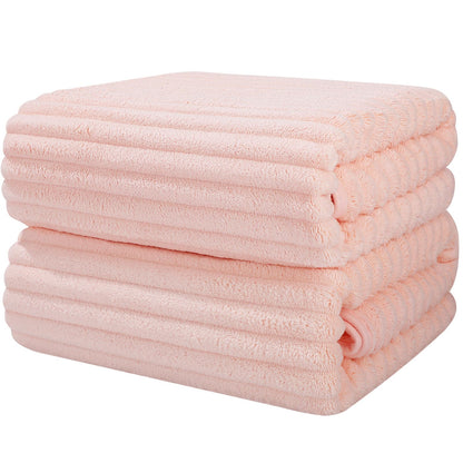Luxury 4-Piece Quick-Dry Bath Towel Set 27.5X 55 Inches – Ultra Soft Microfiber for Bathroom, Bar, Pool, Gym & Travel – Elegant Twill Design