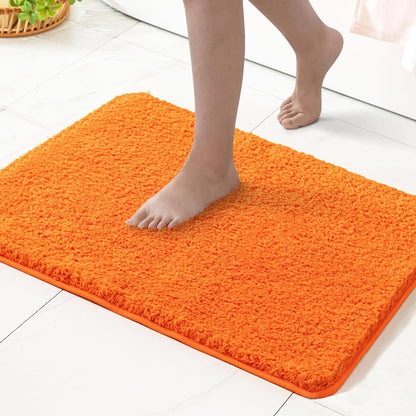 MIULEE Dark Purple Bathroom Rugs Soft Small Microfiber Bath Mat 16x24 Inch