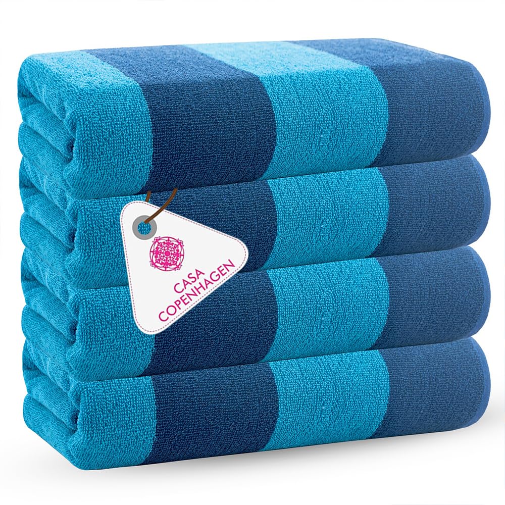 CASA COPENHAGEN Solitaire 6 Pieces Towel Set- Midnight Black, 600 GSM 2 Bath Towel 2 Hand Towel 2 Washcloth, Designed in Denmark Made of Soft Egyptian Cotton for Bathroom, Kitchen & Shower